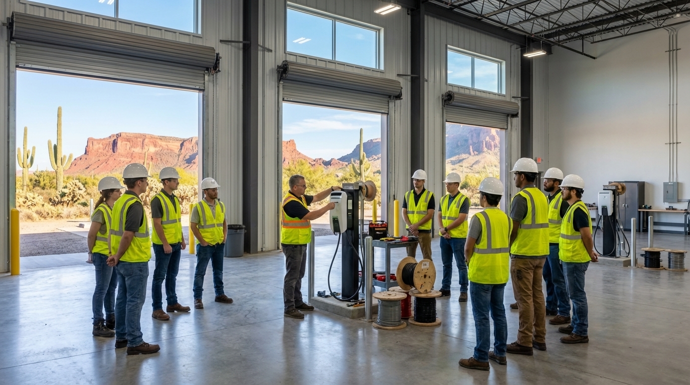 EVITP certification study materials and EV charging equipment